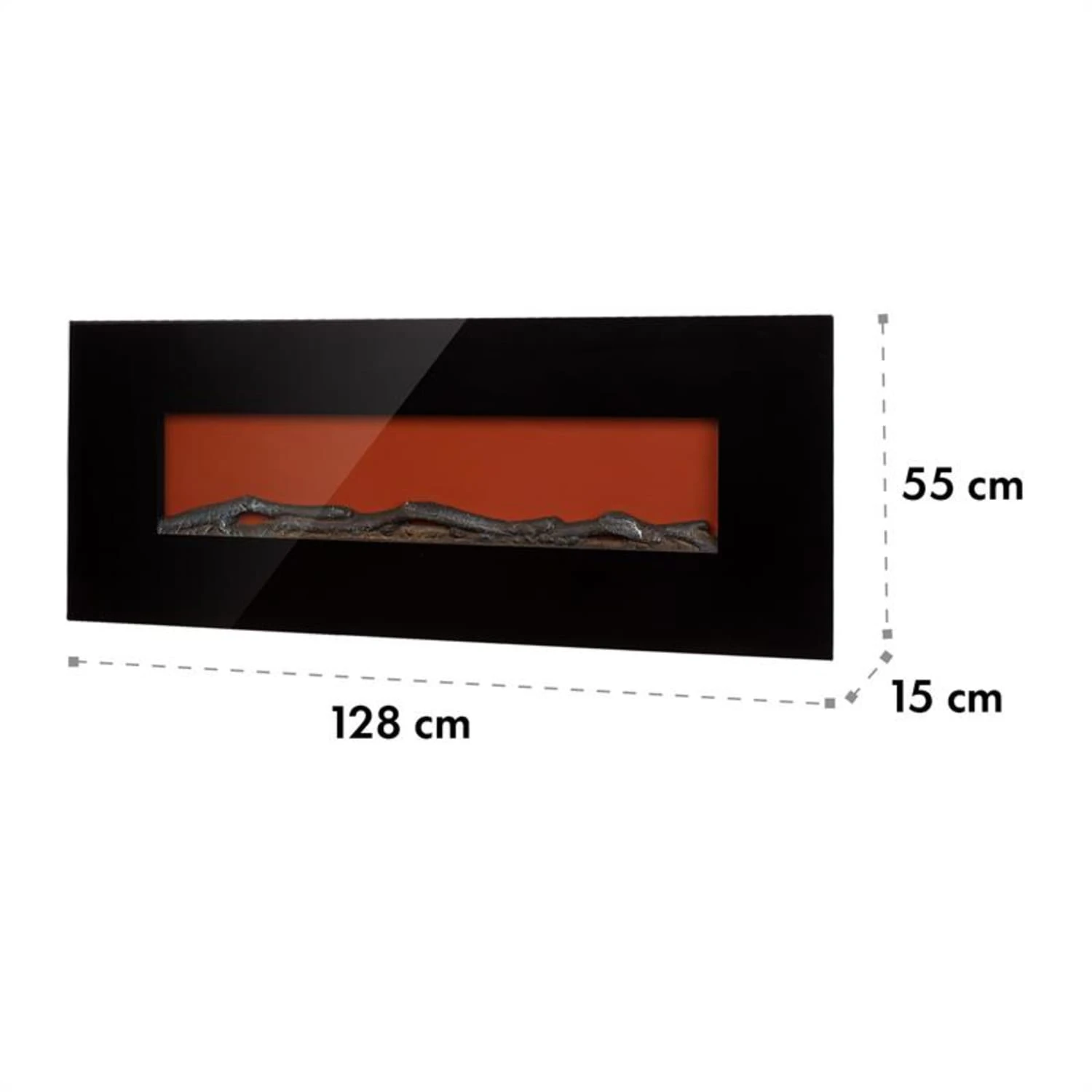 Lausanne Long Elektrischer Kamin 1600W 2 Heizstufen 128 Cm 7 Lausanne Long Elektrischer Kamin 1600W 2 Heizstufen 128 Cm – Bild 7