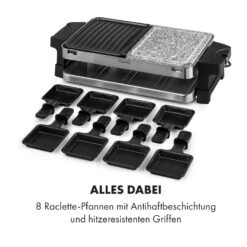 Sirloin Raclette 1500W Aluminium / Stein 8 Personen Kontroll-LED -Einrichtungsgeschäft 10034275 de 0006 logo