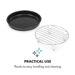 AeroVital Cube Chef Pizzateller Hoher Grilleinsatz Zubehör Edelstahl -Einrichtungsgeschäft 10034411 yy 0005 logo Klarstein AeroVital Cube Chef Pizzateller