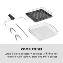 AeroVital Easy Touch Heißluftfritteuse 1700W 14l Timer 16 Programme Metallic / Schwarz -Einrichtungsgeschäft 10034451 yy 0007 logo Klarstein AeroVital easy touch Heissluftfritteuse