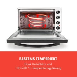 Masterchef 45 Mini-Backofen 45l 2000W 100-230 °C Timer Silber -Einrichtungsgeschäft 10034497 de 0003 logo