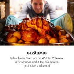 Masterchef 45 Mini-Backofen 45l 2000W 100-230 °C Timer Silber -Einrichtungsgeschäft 10034497 de 0004 logo