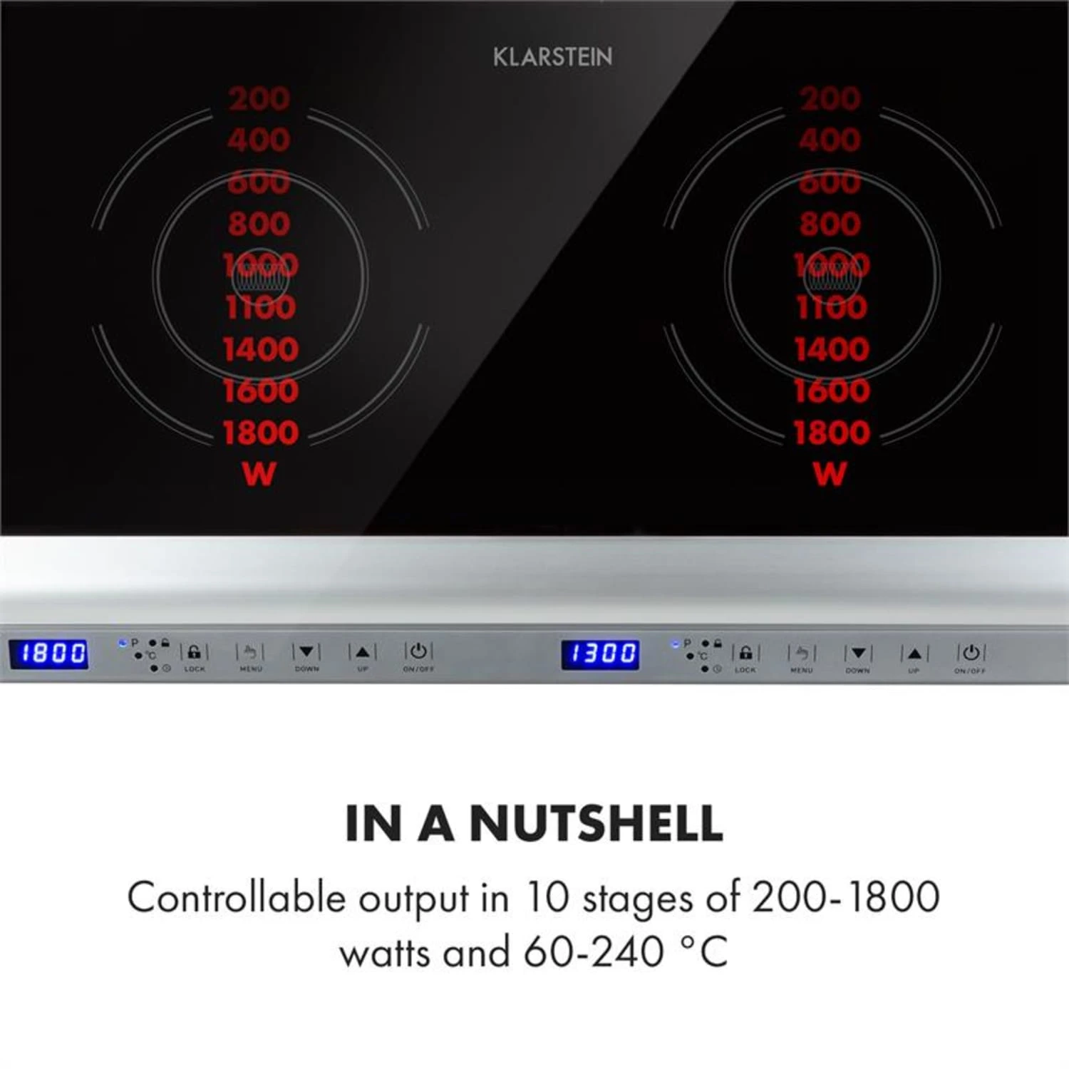 Cucinata Induktionskochfeld 3100W 10 Leistungsstufen 200-1300W 3 Cucinata Induktionskochfeld 3100W 10 Leistungsstufen 200-1300W – Bild 3