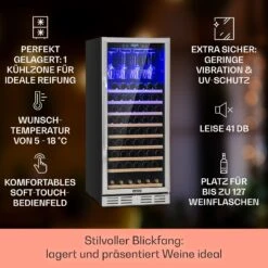 Vinovilla Grande 127 Built-in Uno Weinkühlschrank 320 Ltr 127 Fl. LED -Einrichtungsgeschäft 10034524 DE 0002 usp