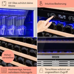 Vinovilla Grande 116 Built-in Duo Weinkühlschrank 310 Ltr 116 Fl. LED -Einrichtungsgeschäft 10034525 DE 0005 usp