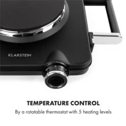 Cookorama Doppelkochplatte 1900-2250 W 150/180 Mm Ø 5 Stufen Schwarz -Einrichtungsgeschäft 10034573 yy 0005 logo Klarstein Cookorama Doppelkochplatte schwarz