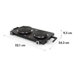 Cookorama Doppelkochplatte 1900-2250 W 150/180 Mm Ø 5 Stufen Schwarz -Einrichtungsgeschäft 10034573 yy 0007 logo Klarstein Cookorama Doppelkochplatte schwarz