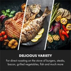 Delicatessa Grill Pan Grillplatte Induktionskochfeld Zubehör 43,5x23cm -Einrichtungsgeschäft 10034722 yy 0004 logo Klarstein Delicatessa Grill Pan Grillplatte