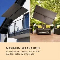 Einrichtungsgeschäft -Einrichtungsgeschäft 10034728 yy 0002 logo Blumfeldt Flex Shade XL Sonnenschirm 150x210 grau