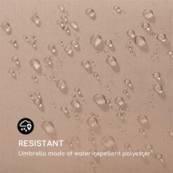 Flex-Shade XL Sonnenschirm 150 X 210 Cm Polyester UV 50 Taupe -Einrichtungsgeschäft 10034729 yy 0004 logo Blumfeldt Flex Shade XL Sonnenschirm 150x210 taupe