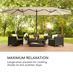 Einrichtungsgeschäft -Einrichtungsgeschäft 10034740 yy 0002 logo Blumfeldt Twin Peaks Sonnenschirm creme