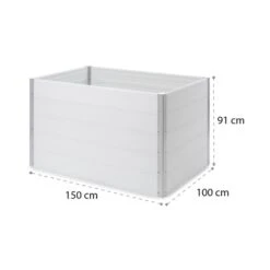 Nova Grow Gartenbeet 150 X 91 X 100 Cm WPC Holzoptik Weiß -Einrichtungsgeschäft 10034747 yy 0009 logo Blumfeldt Nova Grow Gartenbeet 150x91x100cm reedit