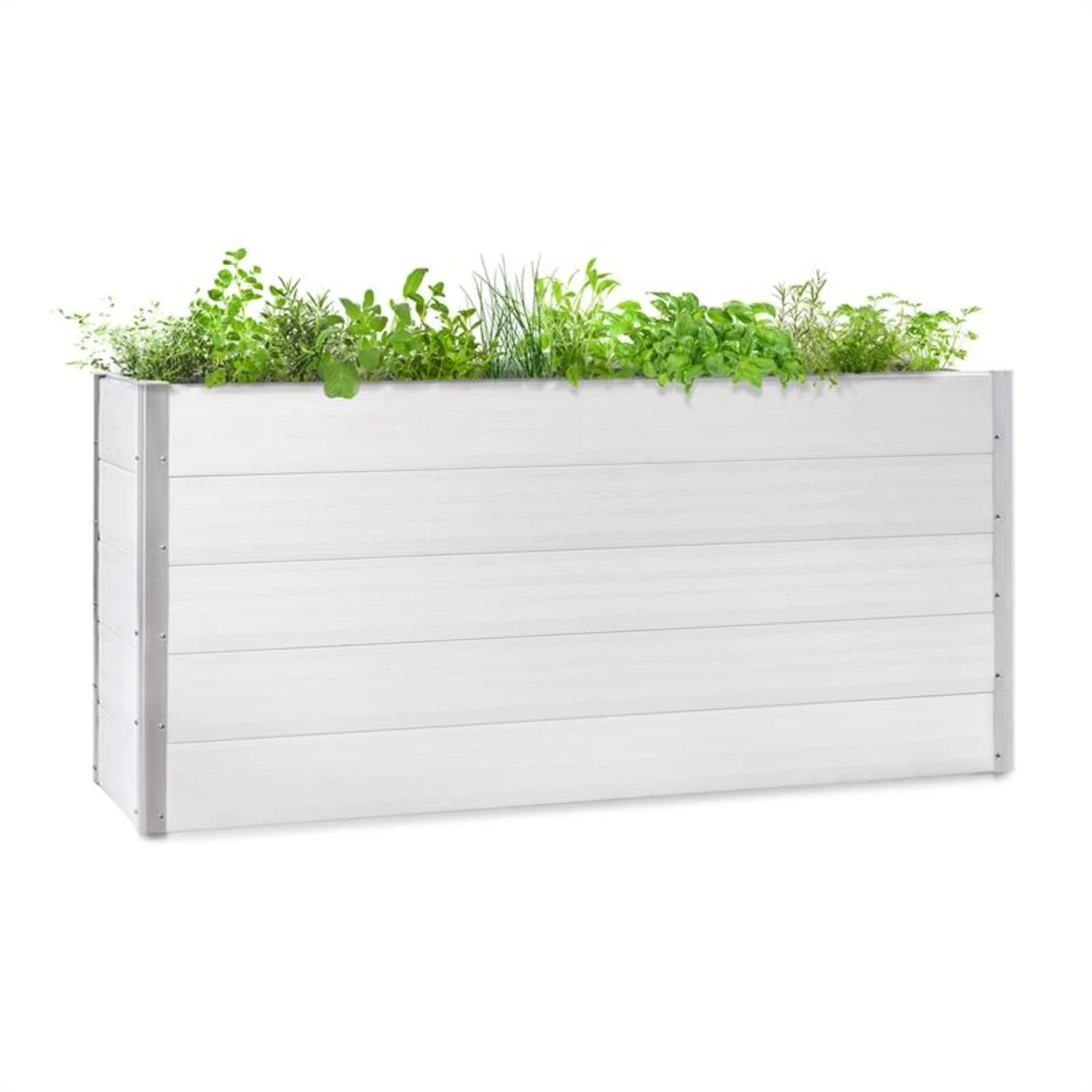 Nova Grow Gartenbeet 195 X 91 X 50 Cm WPC Holzoptik Weiß 1 Nova Grow Gartenbeet 195 X 91 X 50 Cm WPC Holzoptik Weiß