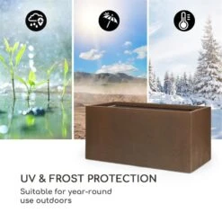 Solid Grow Rust Pflanzgefäß 80 X 38 X 38 Cm Fibreclay Rostfarben -Einrichtungsgeschäft 10034788 yy 0005 logo Blumfeldt Solid Grow Rust Pflanzgefaess 80x38x38cm