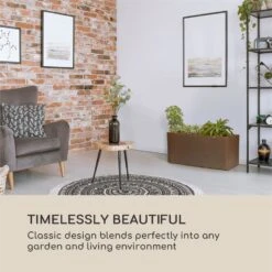 Solid Grow Rust Pflanzgefäß 80 X 38 X 38 Cm Fibreclay Rostfarben -Einrichtungsgeschäft 10034788 yy 0006 logo Blumfeldt Solid Grow Rust Pflanzgefaess 80x38x38cm