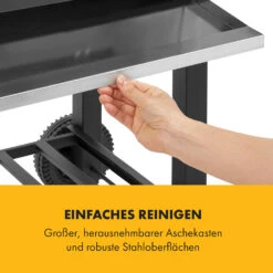 Meat Machine Holzkohlegrill BBQ 45x32,5cm Thermometer Bodenrollen -Einrichtungsgeschäft 10034819 de 0008 logo