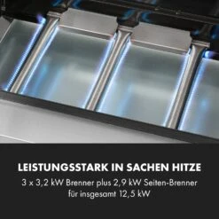 Valkyrie Gasgrill 3x3,2 + 2,9 KW Sichtfenster 54x42 Cm Grill Edelstahl -Einrichtungsgeschäft 10034845 de 0005 logo