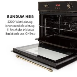 Elizabeth Einbaubackofen Retro 2200 Watt 70l Messingoptik Display -Einrichtungsgeschäft 10034880 de 0006 logo