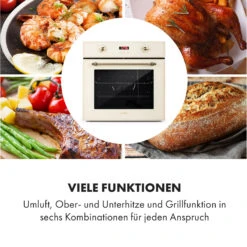 Elizabeth Einbaubackofen Retro 2200W 70L 50 - 250 °C Timer Display -Einrichtungsgeschäft 10034881 de 0004 logo