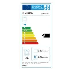 Elizabeth Einbaubackofen Retro 2200W 70L 50 - 250 °C Timer Display -Einrichtungsgeschäft 10034881 energy label