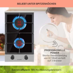 Alchemist Domino Gaskochfeld 2-flammig Aluminium-Brenner Glaskeramik -Einrichtungsgeschäft 10034968 de 0003 usp
