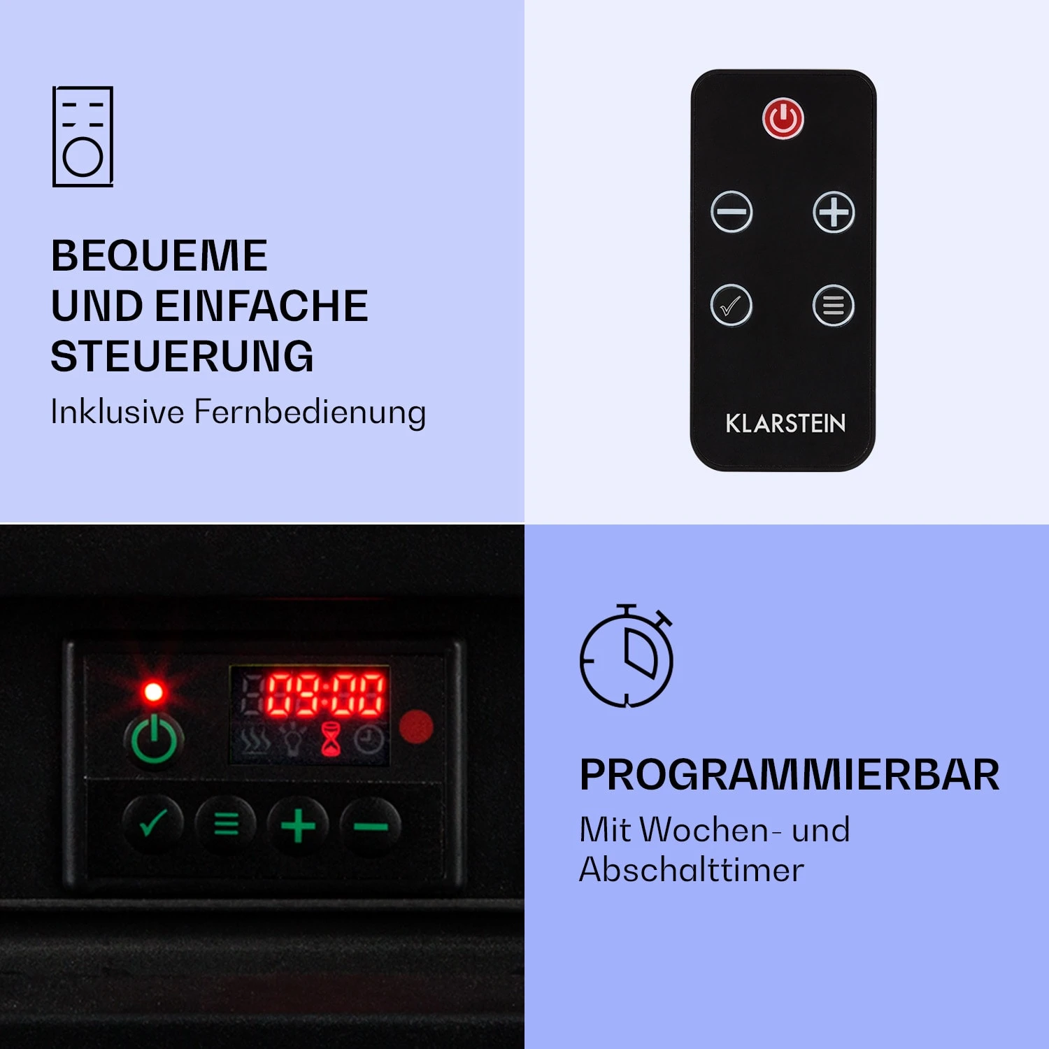 Etna Elektrokamin 1800W Wochentimer Fernbedienung LED 3 Etna Elektrokamin 1800W Wochentimer Fernbedienung LED – Bild 3