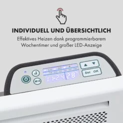 Klarstein Hot Spot Slimcurve Double Wave 2-in-1 Heizgerät 1000W Wochentimer Weiß -Einrichtungsgeschäft 10035059 de 0004 logo