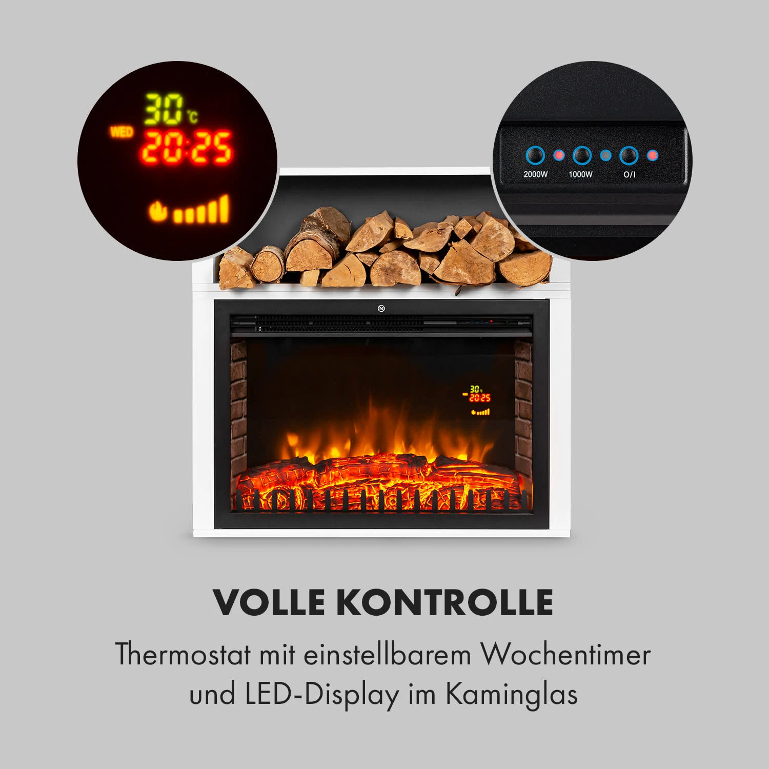 Mauna Loa Elektrokamin 2000 W LED-Flammen Fernbedienung Holzregal 5 Mauna Loa Elektrokamin 2000 W LED-Flammen Fernbedienung Holzregal – Bild 5