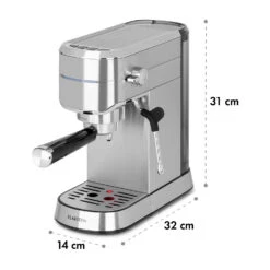 Futura Espressomaker 20 Bar 1450 Watt 20 Bar Wassertank: 1,25 Liter Rostfreier Edelstahl -Einrichtungsgeschäft 10035183 yy 0010 logo