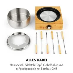 Bambus Fondue Edelstahl-Topf 800W -Einrichtungsgeschäft 10035221 de 0004 logo