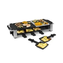 Bistecca Raclette 1200W Metall / Stein 8 Personen Kontroll-LED