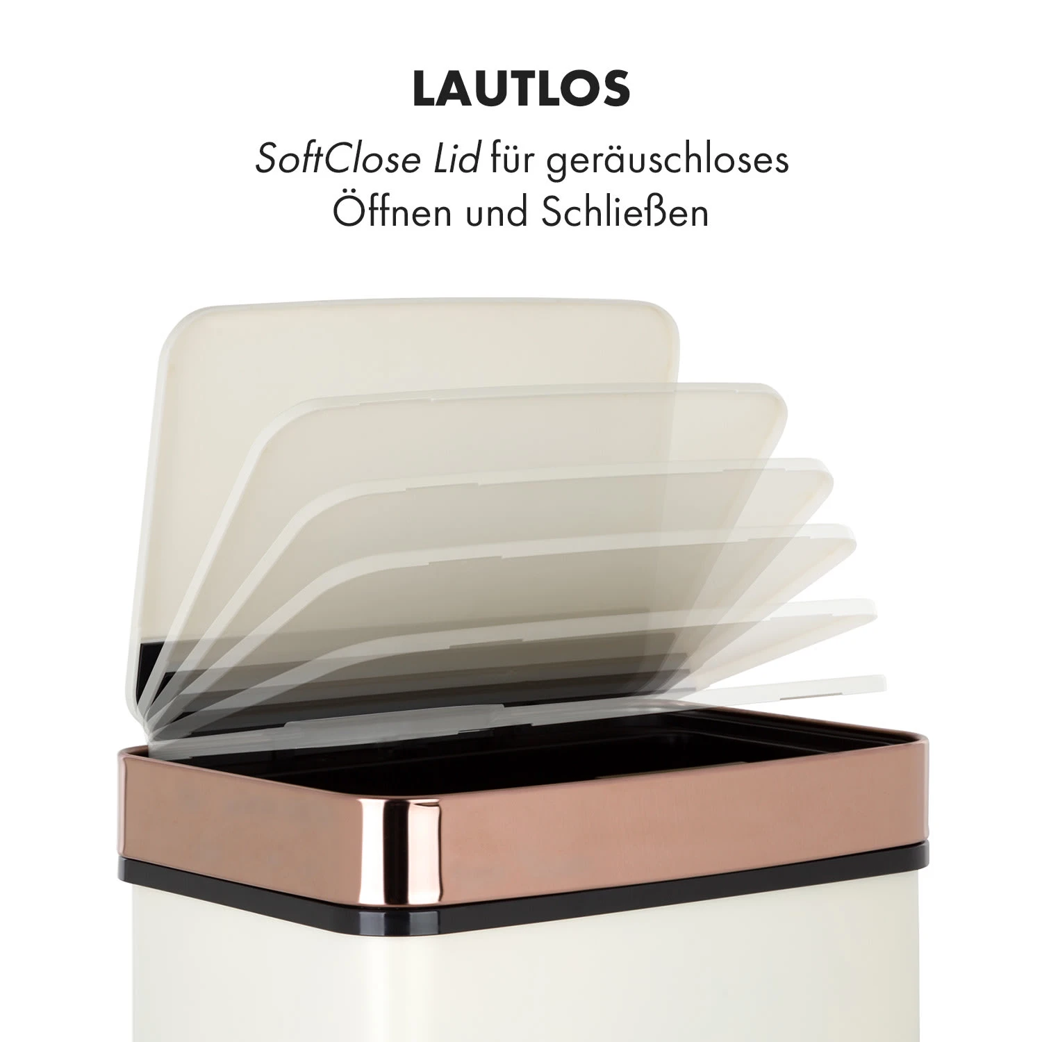 Royal Trash Rose Gold Sensor-Mülleimer 72 Liter Edelstahl 10 Royal Trash Rose Gold Sensor-Mülleimer 72 Liter Edelstahl – Bild 10