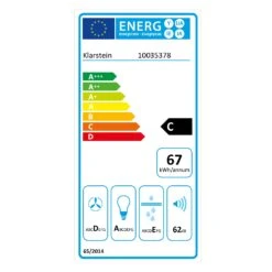 Skyfall Smart Inselabzugshaube Ø45cm Umluft 402m³/h LED -Einrichtungsgeschäft 10035378 energy label