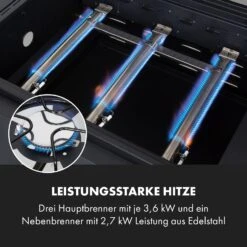 Kingsville Smoker Kombigrill Gas Kohle Smoker 13,5kW 3+1 Brenner -Einrichtungsgeschäft 10035409 de 0005 logo