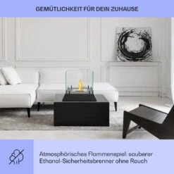 Phantasma Cubo Ethanol-Kamin Rauch- & Geruchlos Edelstahl-Brenner Sicherheitsglas -Einrichtungsgeschäft 10035458 de 0004 usp