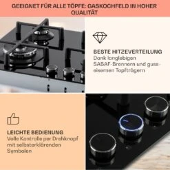 Illuminosa 4 Gaskochfeld 4-flammig Sabaf-Brenner Glaskeramik -Einrichtungsgeschäft 10035464 de 0004 usp