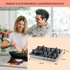 Illuminosa 4 Gaskochfeld 4-flammig Sabaf-Brenner Glaskeramik -Einrichtungsgeschäft 10035464 de 0006 usp