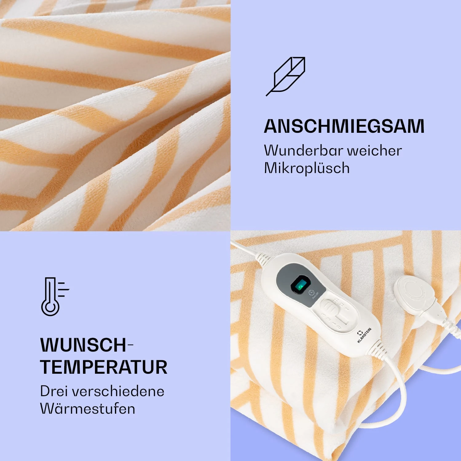 Dr. Watson XXL Heizdecke 3 Stufen Waschbar 200x180cm Mikroplüsch 3 Dr. Watson XXL Heizdecke 3 Stufen Waschbar 200x180cm Mikroplüsch – Bild 3