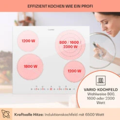 Virtuosa 4 Einbaukochfeld 4 Zonen 6500W Glaskeramik -Einrichtungsgeschäft 10035552 de 0003 usp