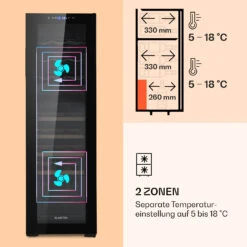 Bovella 27 Duo+ Zweizonen-Weinkühlschrank 74l 27 Fl. Glastür -Einrichtungsgeschäft 10035697 de 0004 logo