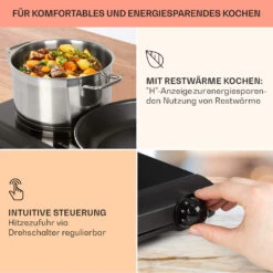 Cookbuddy Doppel-Kochfeld 2400W 5 Leistungsstufen Glaskeramik -Einrichtungsgeschäft 10035705 de 0004 usp