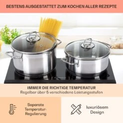 Cookbuddy Doppel-Kochfeld 2400W 5 Leistungsstufen Glaskeramik -Einrichtungsgeschäft 10035705 de 0005 usp