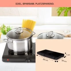Cookbuddy Doppel-Kochfeld 2400W 5 Leistungsstufen Glaskeramik -Einrichtungsgeschäft 10035705 de 0006 usp