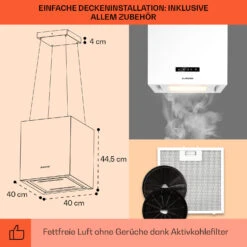 Kronleuchter Smart Inselabzugshaube 595m³/h App-Steuerung LED-Panel -Einrichtungsgeschäft 10035711 de 0005 usp