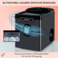 Icemeister 2G Eiswürfelmaschine 12kg/24h LC-Display Edelstahl -Einrichtungsgeschäft 10035712 de 0005 usp