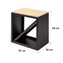 Kindlewood S Black Holzspeicher Sitzbank 57x56x36cm Bambus Zink -Einrichtungsgeschäft 10035760 yy 0006 logo
