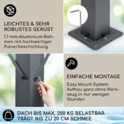 Pantheon Solid Sky Expand Pavillon Seitenwände 3x3-5,6 M Aluminium -Einrichtungsgeschäft 10035869 de 0003 usp