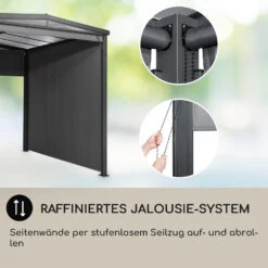 Pantheon Cortina Solid Sky Pergola Vordach 3x4m Polycarbonat -Einrichtungsgeschäft 10035873 de 0005 usp