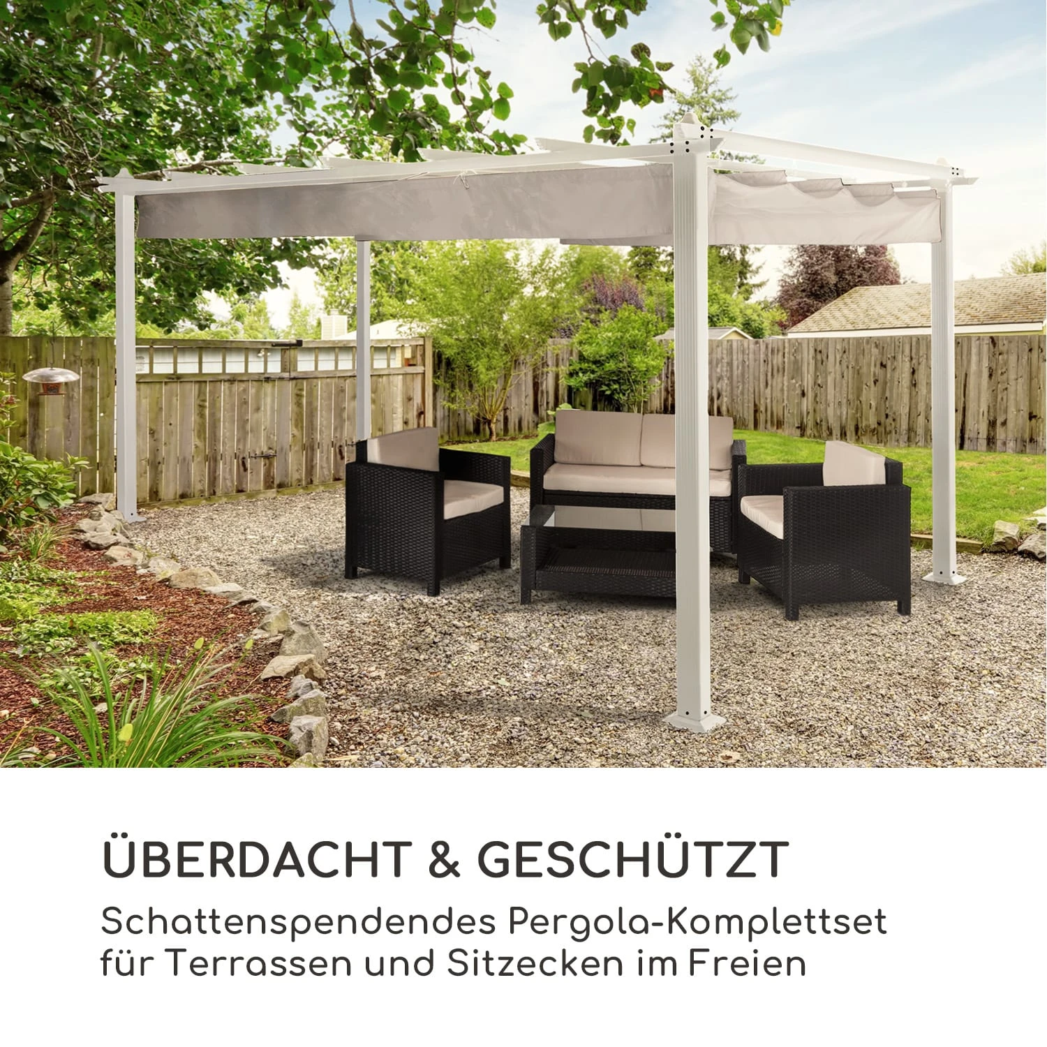 Pantheon Pergola Aluminiumkantrohr 3x4m 4 Eckpfosten Wasserabweisend 2 Pantheon Pergola Aluminiumkantrohr 3x4m 4 Eckpfosten Wasserabweisend – Bild 2