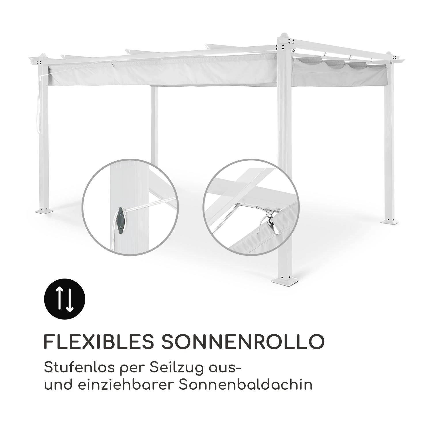 Pantheon Pergola Aluminiumkantrohr 3x4m 4 Eckpfosten Wasserabweisend 4 Pantheon Pergola Aluminiumkantrohr 3x4m 4 Eckpfosten Wasserabweisend – Bild 4